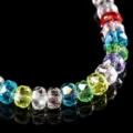 Multicolor crystal rondelle beads 8x5mm glass DIY bracelet jewelry making accessory variant - Multicolor Glazed