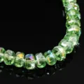 Green faceted crystal rondelle beads 8x5mm for DIY handmade bracelets necklaces jewelry making. - 8x5mm 10 Pieces/Pack / Fruit Green (Lime Green)