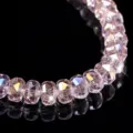 8x5mm glass plated crystal wheel beads DIY handmade bracelet necklace jewelry making materials - 8x5mm 10 Pieces/Pack / Pale Pink (Peach Mist)