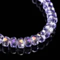 Purple faceted crystal wheel beads 8x5mm DIY jewelry making spacer charm bracelet strand - Crystal Purple (Purple Mist Lampwork)