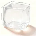 Jouet anti-stress cube transparent rebond lent bloc de glace 5.5cm de décompression - Glaçon Transparent 5.5cm (Sac OPP)