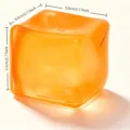 Jouet squishy cube de glace carré rebond lent soulagement du stress orange 5.5cm - Glaçon Orange 5.5cm (Sac OPP)