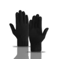 Schwarze Herren Winter warme Strick Touchscreen Handschuhe thermische Outdoor Handschuhe. - Einheitsgröße / Schwarz (Kein Etikett)