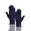 Dunkelblaue Winter Touchscreen Strickhandschuhe für Herren, warme rutschfeste Outdoor Handschuhe. - Einheitsgröße / Marineblau (Ohne Etikett)