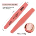 Professional Diamond Nail File 100/180 Grit Dual Sided Washable Manicure Tool for Salon 1pc - Orange Rhombus Sponge Nail File