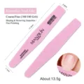 Professional pink diamond nail file 100/180 grit abrasive tool for manicure shaping and polishing. - Pink Rhombus Sponge Nail File