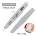 Professional double-sided nail file buffer for manicure and pedicure, durable abrasive grit. - Grey Rhombus Sponge Nail File