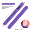 Professional double sided purple nail file sponge buffer for manicure salon and home care. - Purple Double Round Head Sponge Nail File