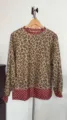 Women Leopard Print Polka Dot Color Block Sweatshirt Autumn Casual Crewneck Long Sleeve Top - Multicolor (Real Item)
