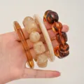 Resin acrylic bangle bracelet set, minimalist chunky style geometric fashion jewelry for women. - Resin Beaded Bracelet Set (6745301)