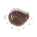 Brown spiral hair scalp massage comb, 8x8x3.8cm portable plastic hairdressing tool. - Portable Small Style