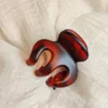 Tortoiseshell Hair Claw Clip Brown Acetate Hair Catch for Women Thick Hair Styling Accessory - 5cm Round Spring / Matte Tortoiseshell