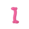 Pink spiky TPR dog chew toy, durable pet teething bone for puppy dental care and interactive play. - Pink