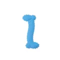 Blue spiked TPR dog bone chew toy for pets, durable teething toy with massage points for puppy. - Blue