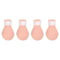 Waterproof silicone pet boots in pink with adjustable straps and cute paw print design for dogs cats. - Pink Foot Cover