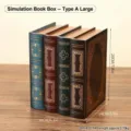 European vintage decorative fake book storage box model photography props display set - Style A Large
