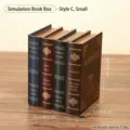 Vintage decorative fake book box storage container retro bookshelf model photography prop home decor - Style C Small