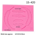 Pink feather silicone cake mold for fondant chocolate DIY baking and kitchen dessert tool - 1# Style (15-420) / Pink