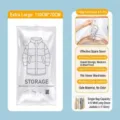Sac de rangement sous vide suspendu pour doudounes d'hiver et manteaux, taille extra large. - Sac Suspendu en PA Sans Pompage (110x70cm)