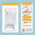 Sac de rangement sous vide suspendu pour manteaux d'hiver, vestes et gros vêtements. - Sac Suspendu en PA Sans Pompage (125x70cm)