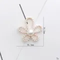 Perlenblüte DIY Handyhüllen Zubehör, Strass Legierung 5-Blütenblatt Anhänger 36.5mm - D1828 Spitzperlenblume