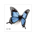 Waterproof blue butterfly temporary tattoo sticker fashion body art design for women and men. - CC-151