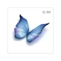 Blue butterfly temporary tattoo sticker variant design waterproof cute body art decor. - CC-154