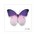 Waterproof purple pink gradient butterfly temporary tattoo sticker sheet minimalist body art design - CC-155
