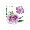 Waterproof purple floral temporary tattoo sticker sheet for stylish body art and photo shoot. - CC-146