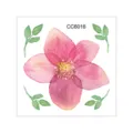 Waterproof pink flower tattoo sticker watercolor body art floral face sticker decal - CC6016