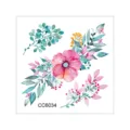 Waterproof temporary watercolor floral tattoo sticker fresh style plant body art design sheet - CC6034