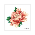 Waterproof floral temporary tattoo sticker, stylish peony flower body art design. - CC6015