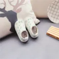 Toddler canvas slip-on shoes with cute milk bottle print, comfortable infant footwear for spring. - Banana Milk