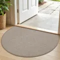 Zerbino semicircolare in gomma per ingresso interno, tappeto antiscivolo resistente e intrecciato. - 50*80cm / Doris-Cachi
