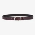 New fashion leather belt simple casual versatile decorative waist belt for daily wear - Silver Buckle Coffee / 105cm