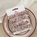 Satijnen haarscrunchies set voor vrouwen, elegante dunne haarelastiekjes, haaraccessoires. - Champagne