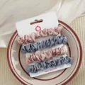 Satijnen haarrekkers set, elegante haaraccessoires voor vrouwen en meisjes dagelijkse styling. - Champagne en Blauwgrijs