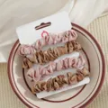 Satijn haarscrunchies set dunne haarrepen elegante paardenstaart houder haaraccessoires - Champagne en Goud
