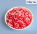 ABS simulation pearl half round beads red color DIY nail art accessories clothing charms - 1000 Pieces/Pack (8x14mm) / Red