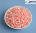 ABS imitation pearl half round flatback DIY nail art accessories clothing craft charms - 1000 Pieces/Pack (8x14mm) / Light Pink