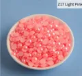 Cabochons de perles plates imitation ABS pour art d'ongles DIY artisanat et bijoux. - 1000 Pièces/Paquet (8x14mm) / Rose Clair