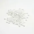 ABS Demi Perles Dos Plat Blanc Pur Z9 Nail Art Bricolage Artisanat Bijoux Accessoires - 1000 Pièces/Paquet (8x14mm) / Blanc pur