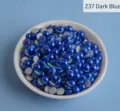 Demi-perles à dos plat pour nail art bricolage artisanat accessoires de vêtement bleu foncé - 1000 Pièces/Paquet (8x14mm) / Bleu Foncé