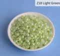 Demi-perles vert clair en resine ABS pour nail art et loisirs creatifs DIY decor - 1000 Pièces/Paquet (8x14mm) / Vert clair