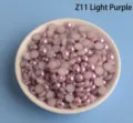 Perles demi-rondes imitation ABS violet clair fond plat pour nail art accessoires de bricolage - 1000 Pièces/Paquet (8x14mm) / Mauve Clair