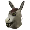 Funny Donkey Mask Latex Animal Headwear Halloween Costume Party Cosplay Accessories Toy - Donkey Mask