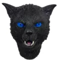 Black cat mask Halloween animal scary headgear costume party realistic accessory props - Evil Black Cat