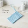 Spugna da bagno a rete stile giapponese scrub esfoliante per il corpo con laccio blu - Quadri Blu e Bianchi con Nastro
