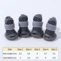Breathable small dog mesh shoes and non-slip pet boots with size chart for tiny puppies - 2 / Grey Mesh Shoes