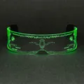 Lunettes Lumineuses LED Cyberpunk Futuriste Visiere De Fete Lumineuse Rechargeable - C4 Mise à Niveau Pleine Couleur Double Face [Batterie]